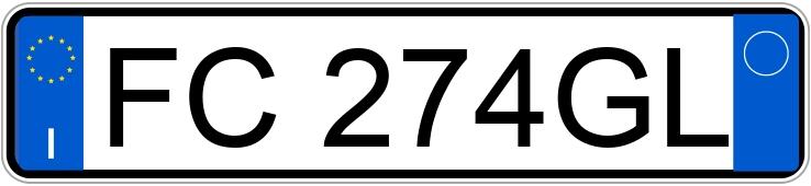 Numer rejestracyjny FC274GL posiada TOYOTA Aygo 2a serie