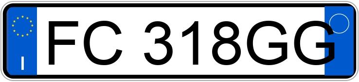 Numer rejestracyjny FC318GG posiada AUDI A3 3a serie