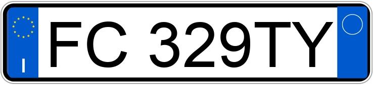 Numer rejestracyjny FC329TY posiada CITROEN C3