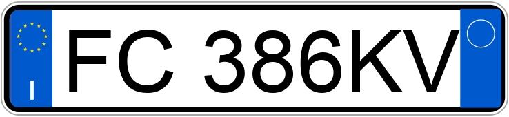 Numer rejestracyjny FC386KV posiada FIAT Punto 4a serie