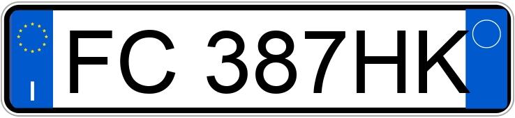 Numer rejestracyjny FC387HK posiada FIAT Panda 3a serie