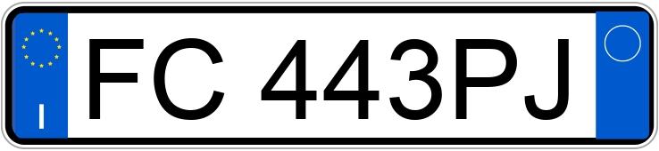 Numer rejestracyjny FC443PJ posiada FIAT Panda 3a serie Numer rejestracyjny FC443PJ posiada FIAT Panda 3a serie