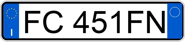 Numer rejestracyjny FC451FN posiada CITROEN C3 2a serie