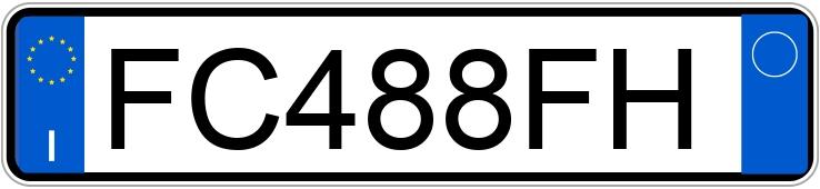 Numer rejestracyjny FC488FH posiada FERRARI 488 GTB