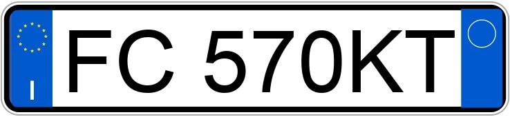 Numer rejestracyjny FC570KT posiada FIAT Punto 4a serie