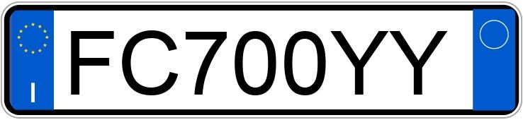 Numer rejestracyjny FC700YY posiada FIAT Punto 4a serie