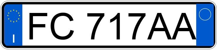 Numer rejestracyjny FC717AA posiada VOLKSWAGEN Golf 5a serie