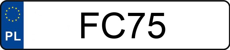 Numer rejestracyjny FC 75 posiada MERCEDES-BENZ SL 500 Kat. MR`01 E3 230 SL 500 Kat. MR`01 E3 230 - FC75