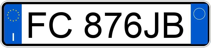 Il numero di registrazione FC876JB ha ALFA ROMEO ALFA GIULIETTA