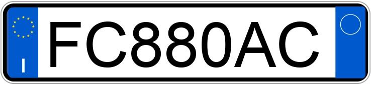 Numer rejestracyjny FC880AC posiada FIAT Panda 3a serie Numer rejestracyjny FC880AC posiada FIAT Panda 3a serie