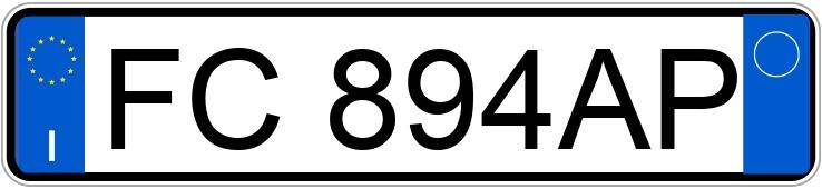 Numer rejestracyjny FC894AP posiada AUDI A3 3a serie