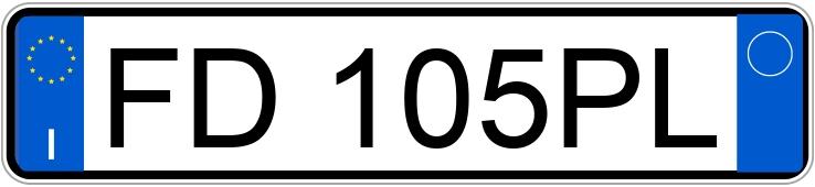 Numer rejestracyjny FD105PL posiada FIAT 500