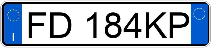 Numer rejestracyjny FD184KP posiada FIAT Panda 3a serie