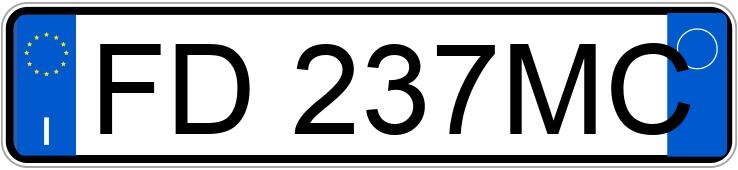 Numer rejestracyjny FD237MC posiada OPEL Zafira 3a serie