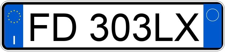 Numer rejestracyjny FD303LX posiada BMW Serie 1