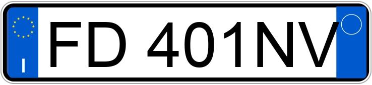 Numer rejestracyjny FD401NV posiada FIAT Tipo