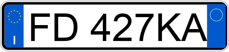 Il numero di registrazione FD427KA ha HYUNDAI I20