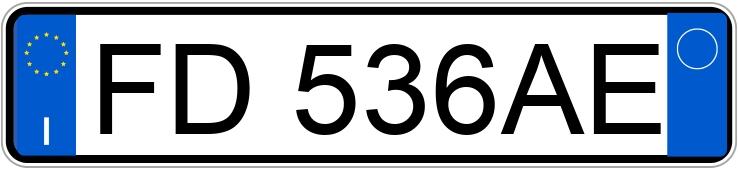 Numer rejestracyjny FD536AE posiada LANCIA Ypsilon 3a serie