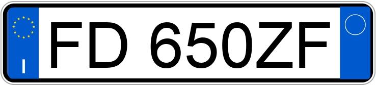 Numer rejestracyjny FD650ZF posiada HONDA HR-V 2a serie