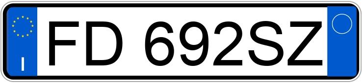 Numer rejestracyjny FD692SZ posiada ALFA ROMEO MiTo