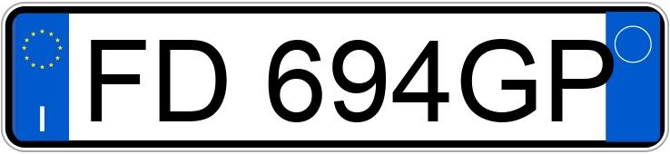 Numer rejestracyjny FD694GP posiada FIAT Panda 3a serie