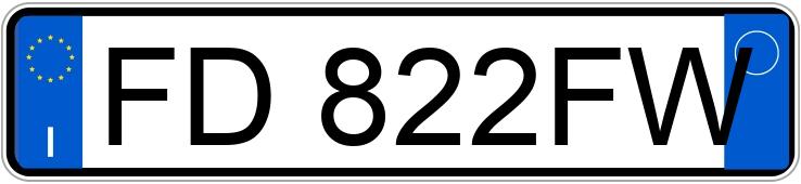 Numer rejestracyjny FD822FW posiada FIAT 500