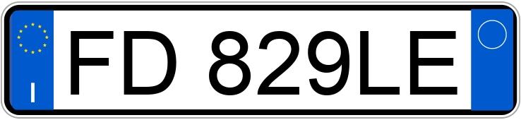 Numer rejestracyjny FD829LE posiada FIAT Panda 3a serie