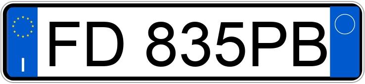 Numer rejestracyjny FD835PB posiada AUDI A3 3a serie