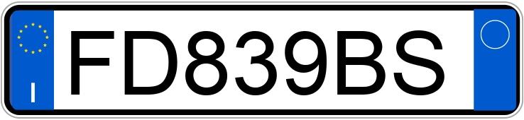 Numer rejestracyjny FD839BS posiada LANCIA Ypsilon 3a serie