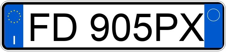 Numer rejestracyjny FD905PX posiada FIAT 500