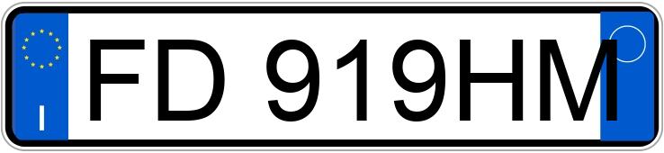 Numer rejestracyjny FD919HM posiada FIAT 500 Numer rejestracyjny FD919HM posiada FIAT 500