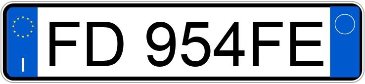 Numer rejestracyjny FD954FE posiada VOLKSWAGEN Golf 5a serie