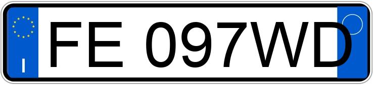 Numer rejestracyjny FE097WD posiada FIAT 500L