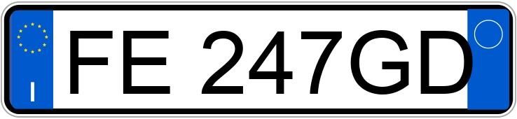 Numer rejestracyjny FE247GD posiada ALFA ROMEO Giulia