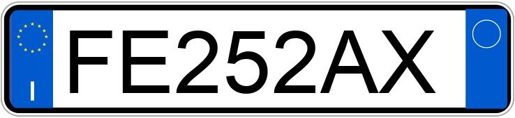 Numer rejestracyjny FE252AX posiada VOLVO V40