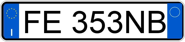 Numer rejestracyjny FE353NB posiada ALFA ROMEO Giulietta