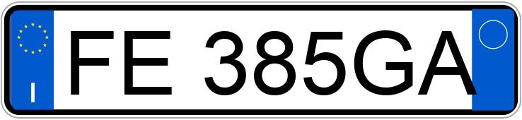 Numer rejestracyjny FE385GA posiada FORD EcoSport