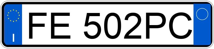 Numer rejestracyjny FE502PC posiada TOYOTA Auris 2a serie