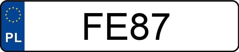 Numer rejestracyjny FE 87 posiada PORSCHE CAYENNE - FE87 Numer rejestracyjny FE 87 posiada PORSCHE CAYENNE - FE87