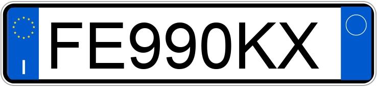 Numer rejestracyjny FE990KX posiada FIAT 500L