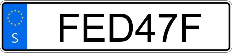 Le numéro d’enregistrement FED47F a Toyota RAV 4 V