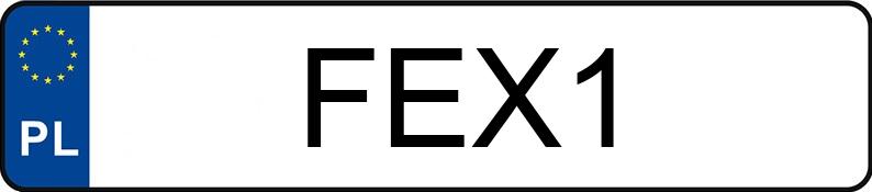 Numer rejestracyjny FEX 1 posiada JEEP WRANGLER - FEX1