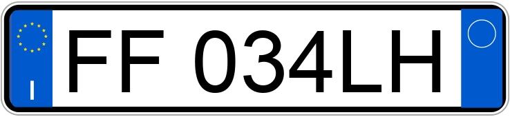 Registreringsnummeret FF034LH har FIAT PANDA