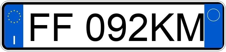 Numer rejestracyjny FF092KM posiada BMW Serie 1