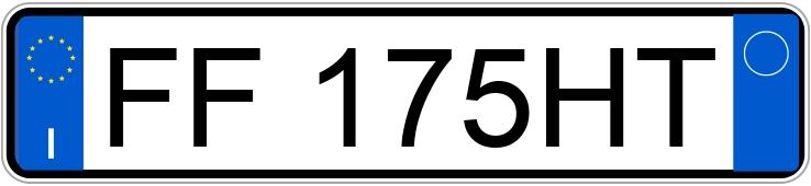 Numer rejestracyjny FF175HT posiada FIAT 500