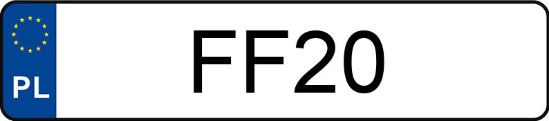 Numer rejestracyjny FF 20 posiada DODGE Charger 6.1 Kat. MR`06 SRT8 Aut. - FF20