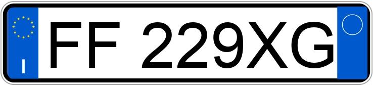 Numer rejestracyjny FF229XG posiada TOYOTA Prius 3a serie