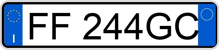 Numer rejestracyjny FF244GC posiada FIAT Punto 4a serie