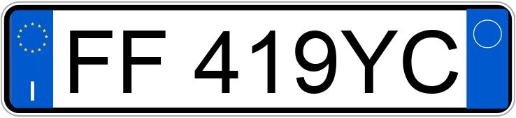 Numer rejestracyjny FF419YC posiada OPEL Karl