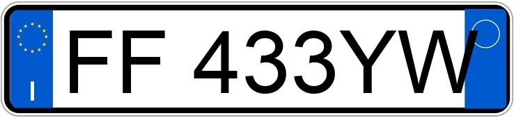 Numer rejestracyjny FF433YW posiada ALFA ROMEO Giulia Numer rejestracyjny FF433YW posiada ALFA ROMEO Giulia